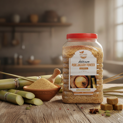 Desi Foods Pure Jaggery Powder - Natural & Wholesome Sweetener