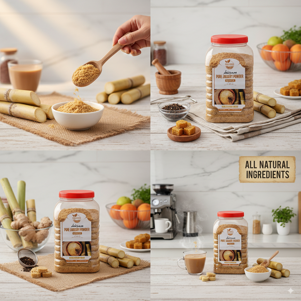Desi Foods Pure Jaggery Powder - Natural & Wholesome Sweetener